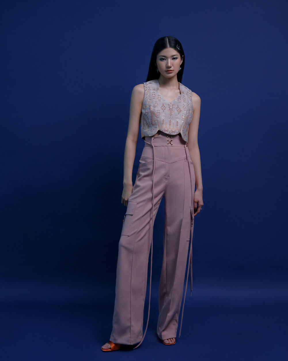 Quinn Cropped Top Multicolor (Pink)