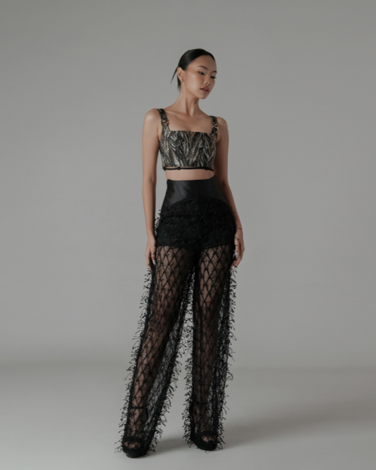 Raquel Bralette Black-Gold
