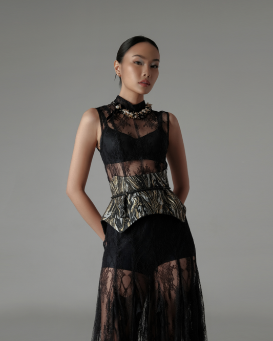 Alessia Belt Black-Gold