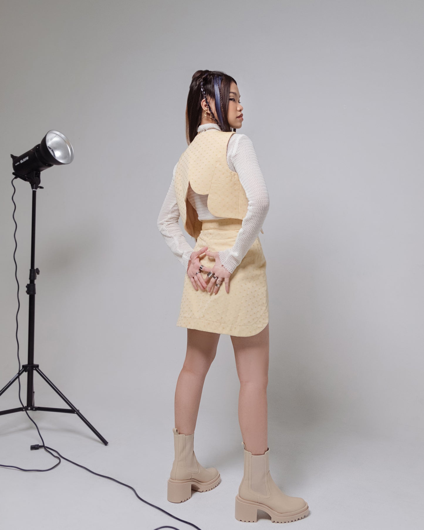 Delaney Skort Gold-Cream