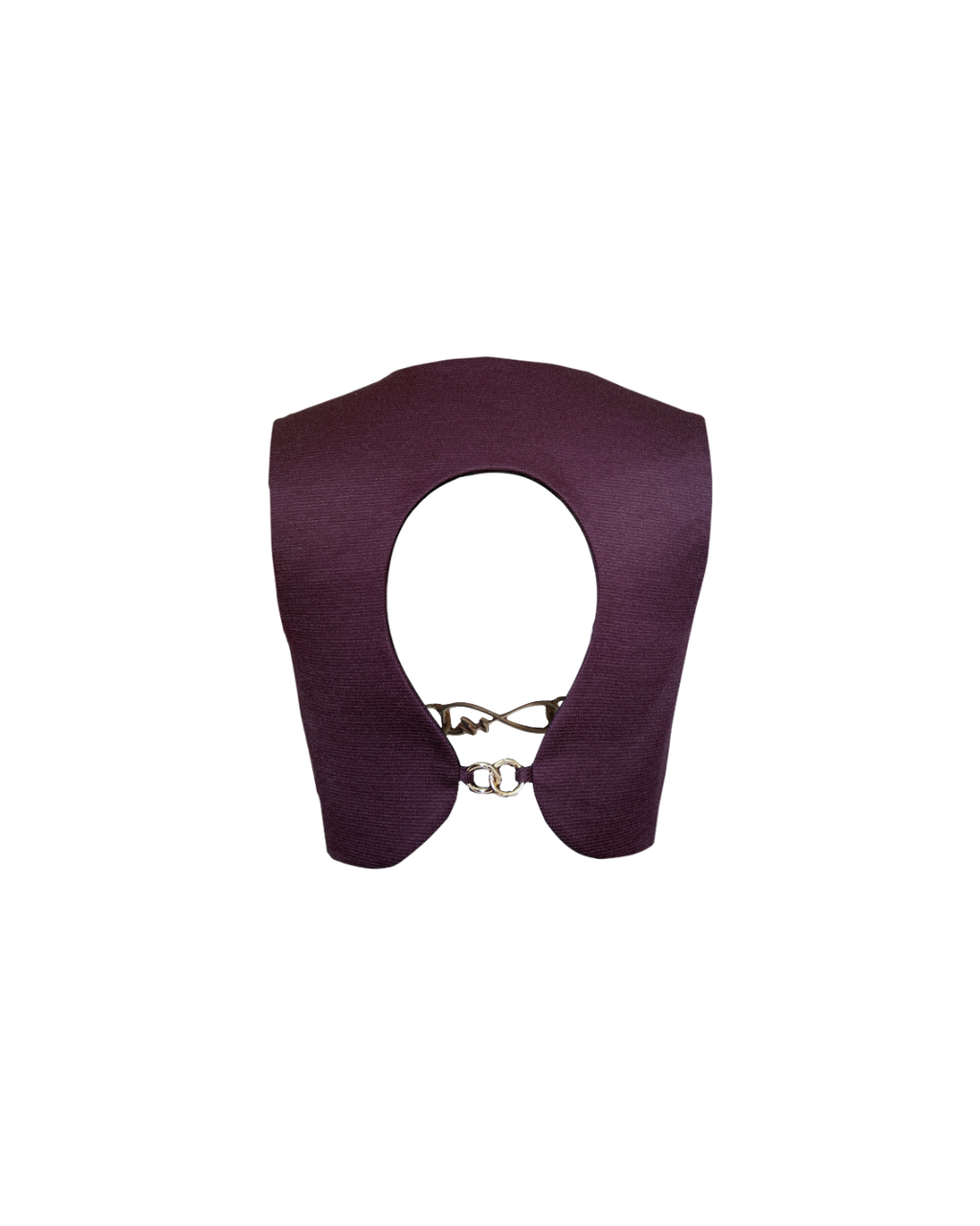 Megan Cropped Vest Dark Plum