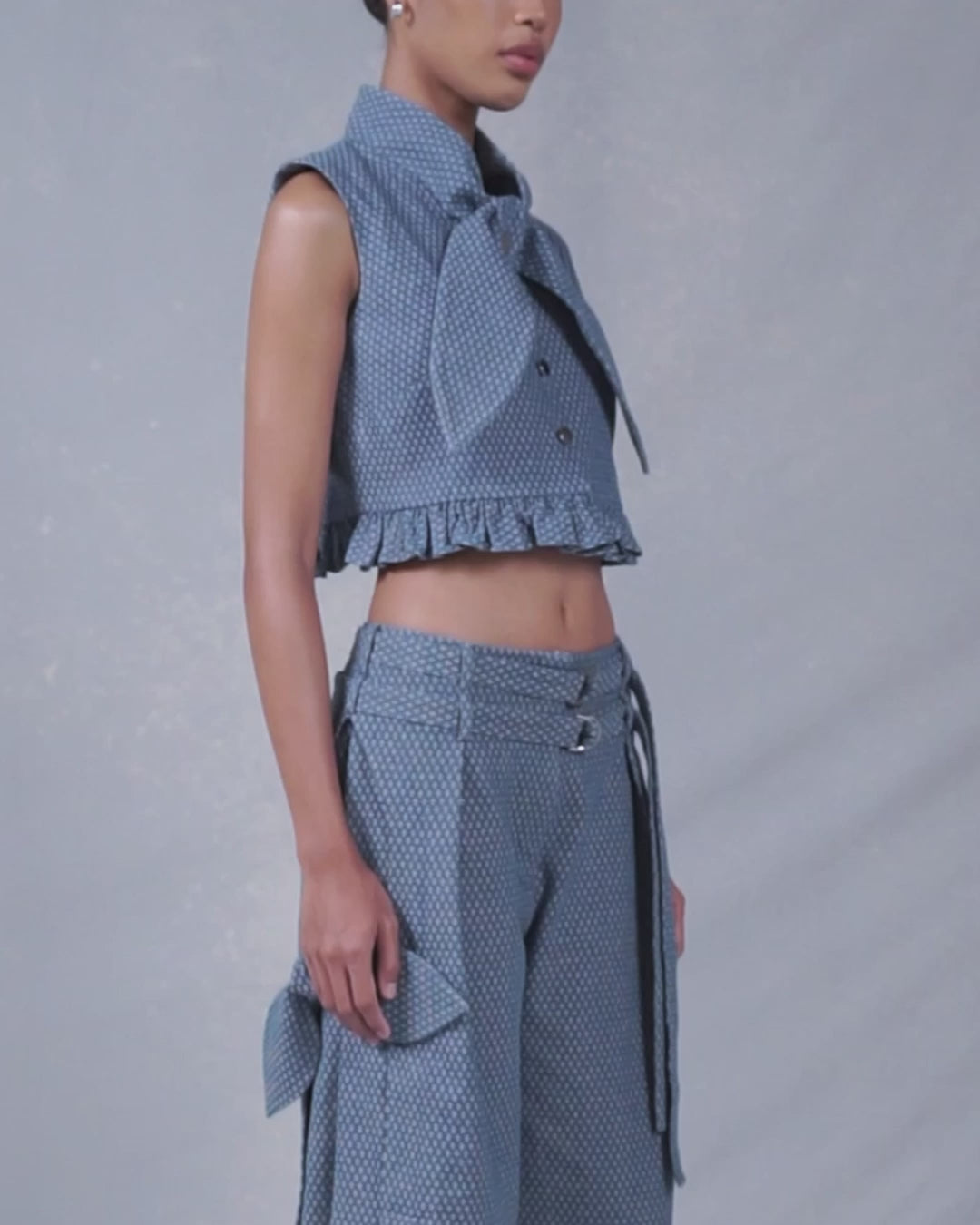 Hana Top Washed Blue Denim