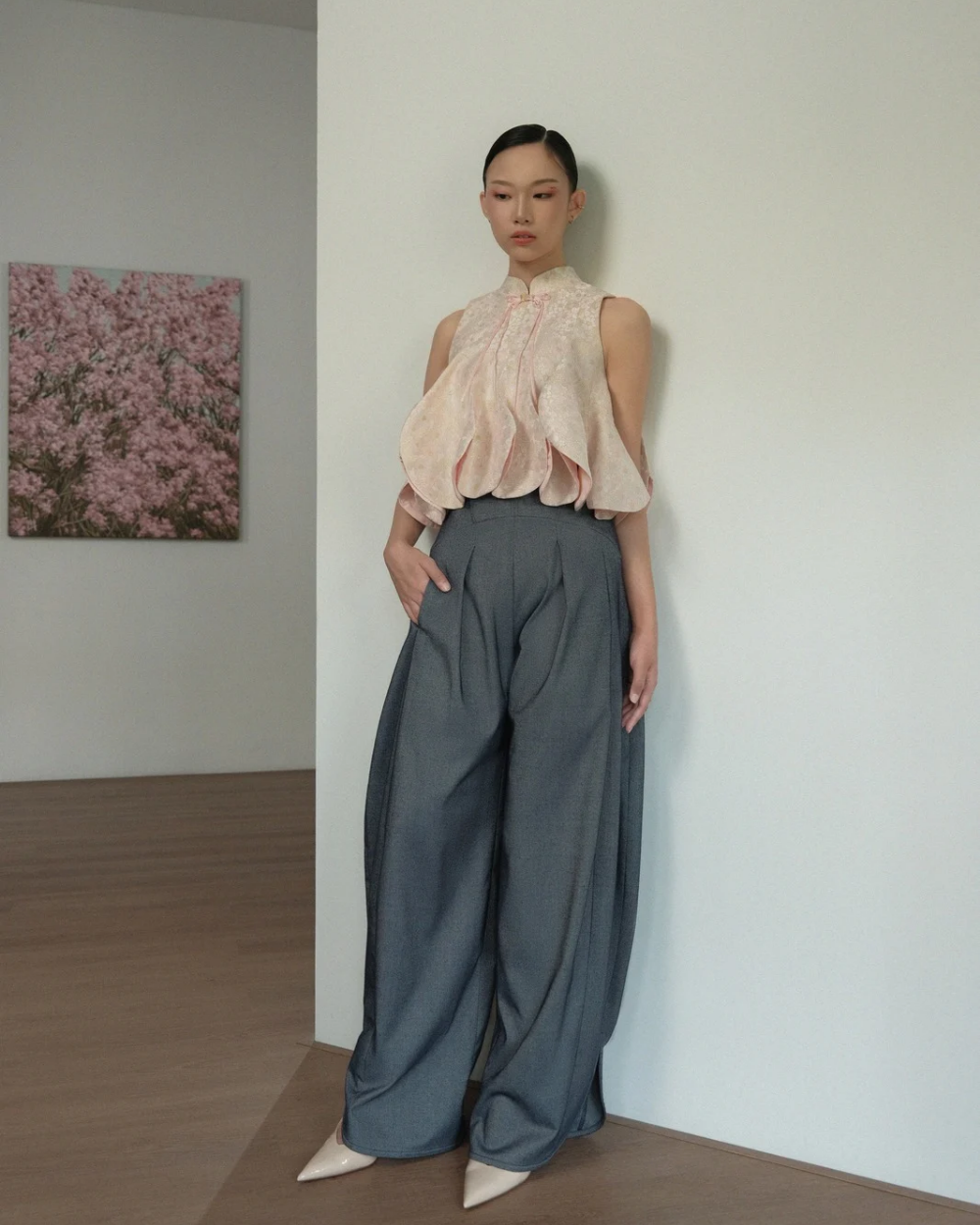 Gracie Pants Denim Blue - Grey