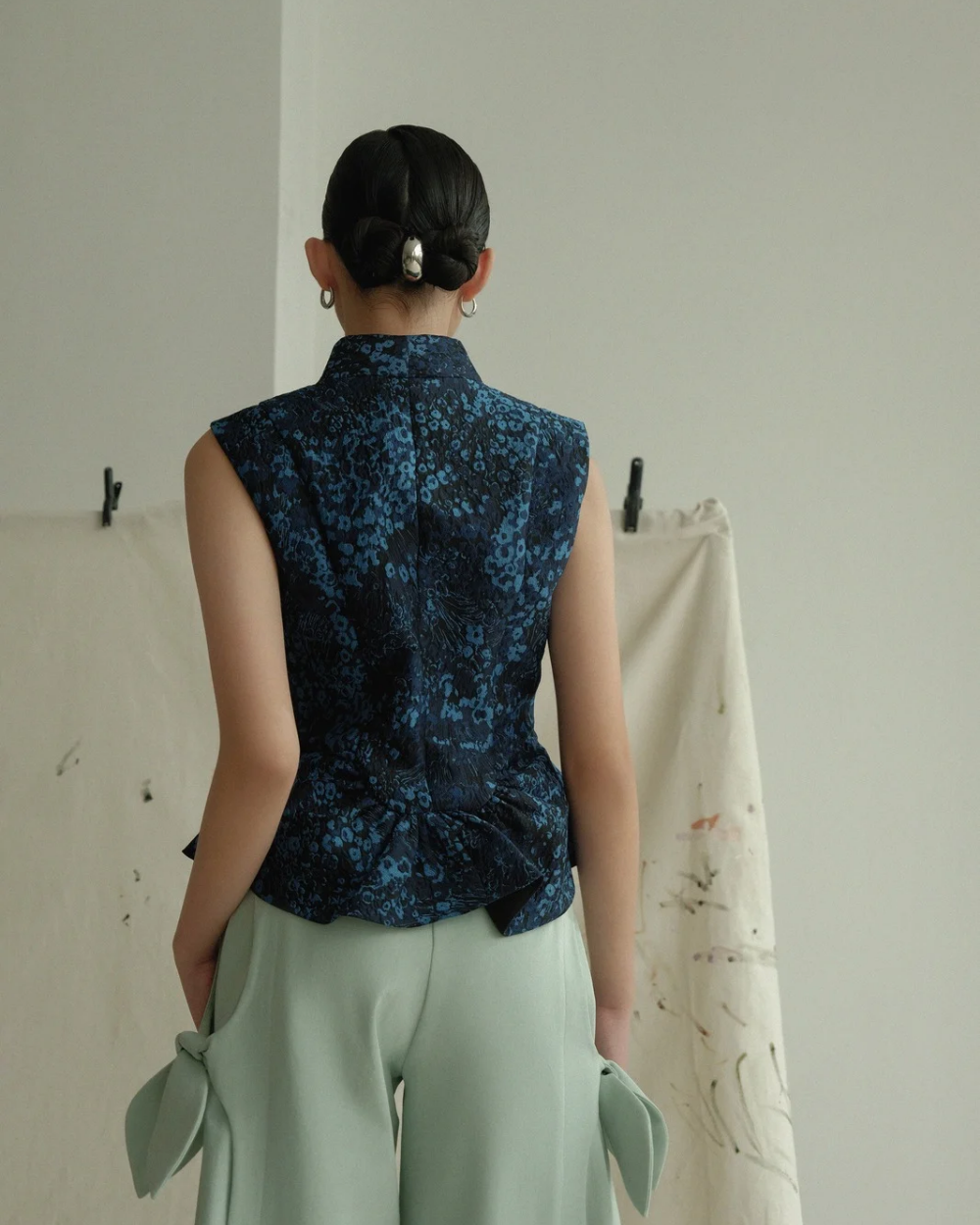 Sheena Top Navy Blue