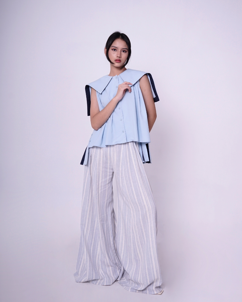 Carson Pants Cornflower Blue Stripes