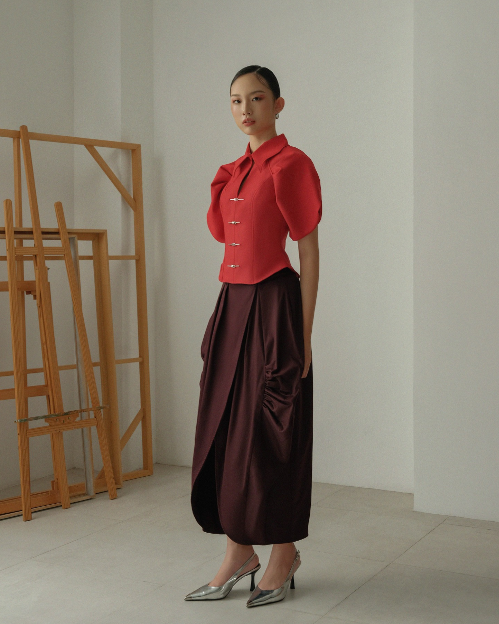 Jolie Top (non-crop) Red