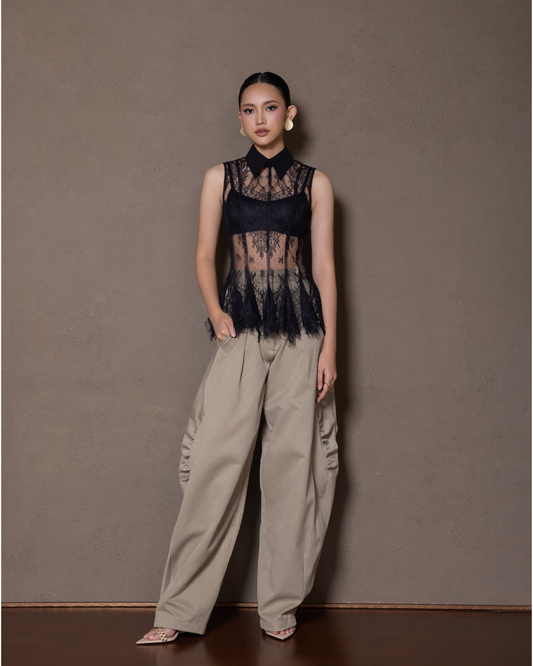 Gloria Top with Collar (Shorter)