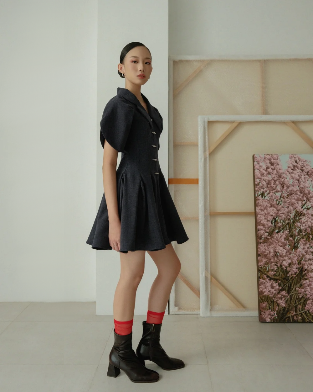 Joelle Dress Navy Blue