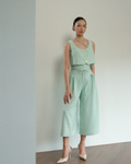 Carson Midi Pants Tweed Mint
