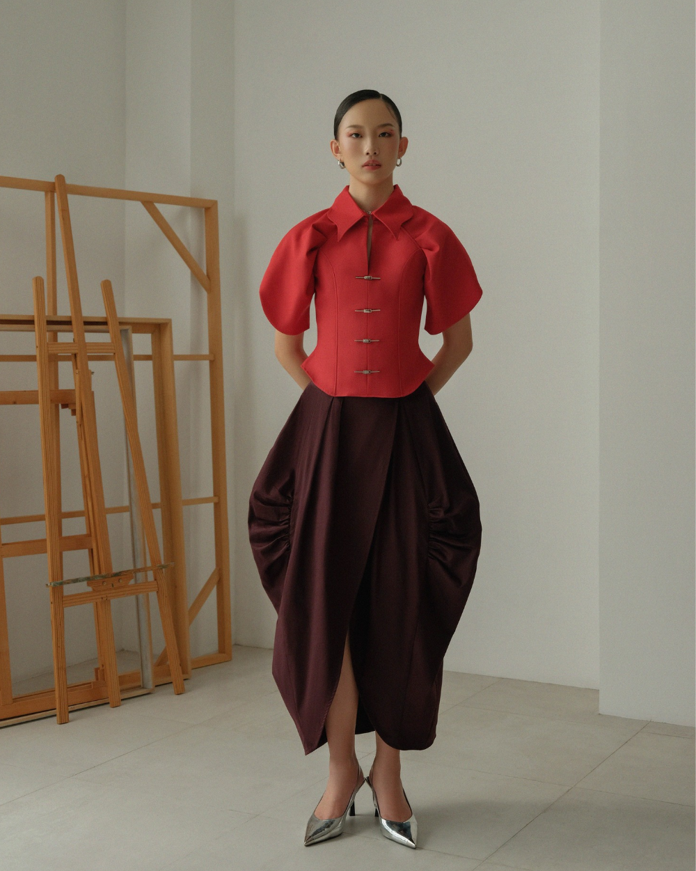 Jolie Top (non-crop) Red