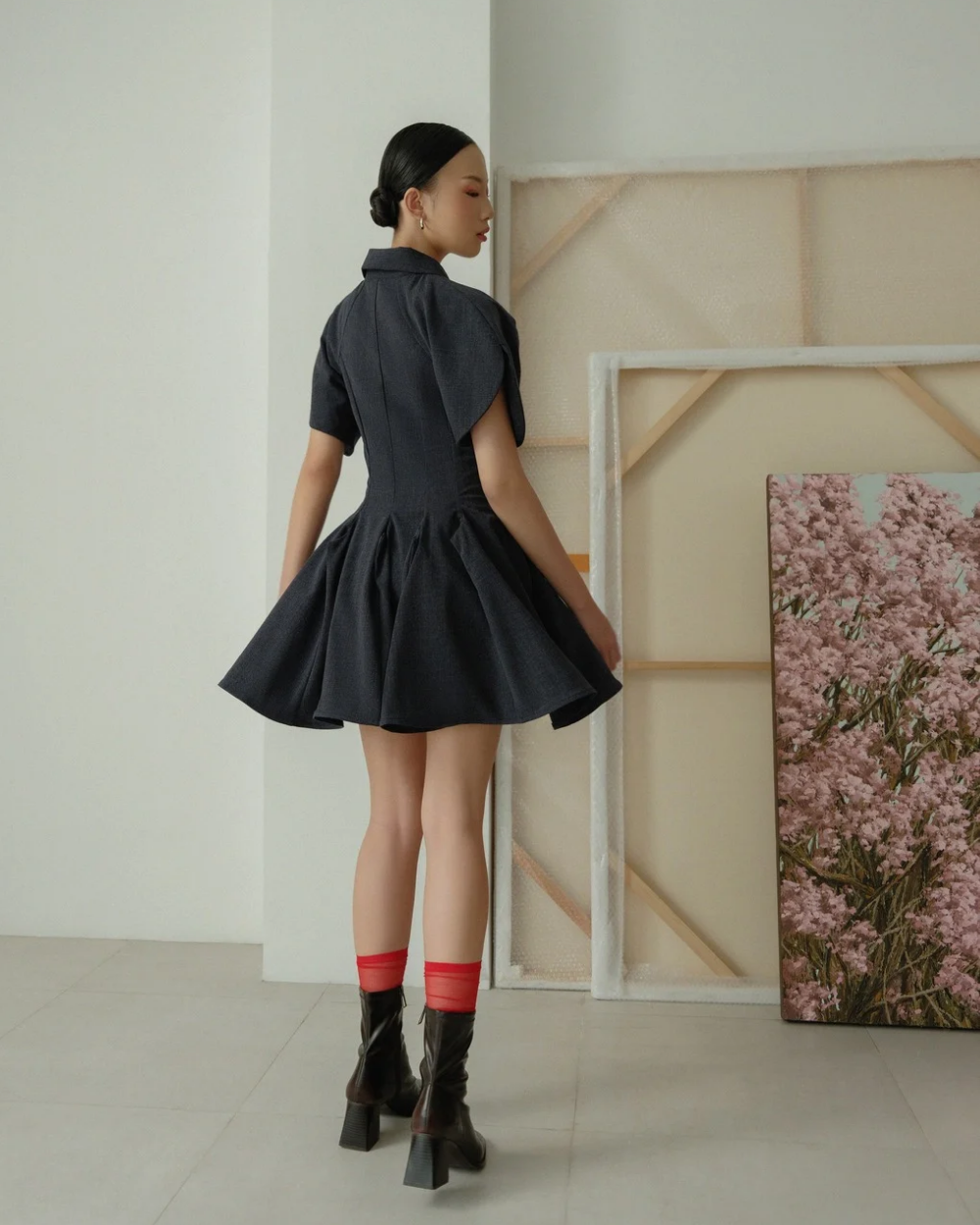 Joelle Dress Navy Blue