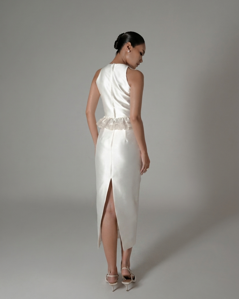 Basic Pencil Skirt Ivory