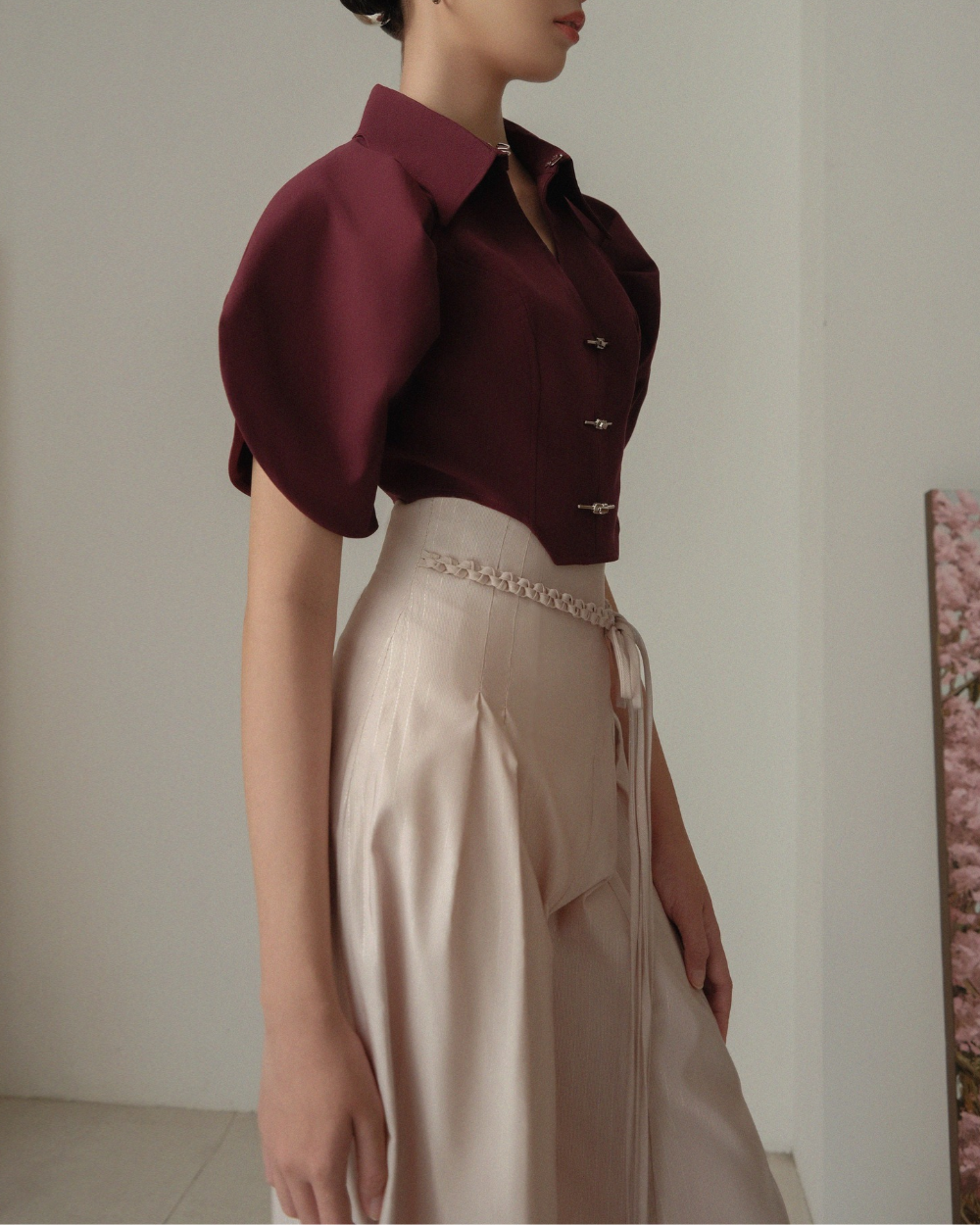 Carson Pants Light Taupe Stripes