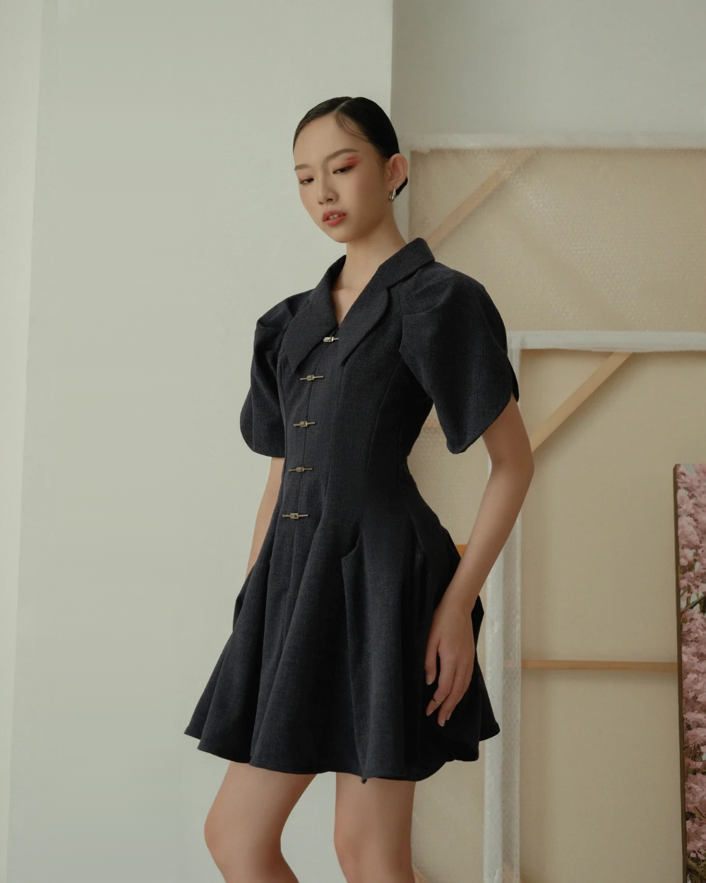 Joelle Dress Navy Blue