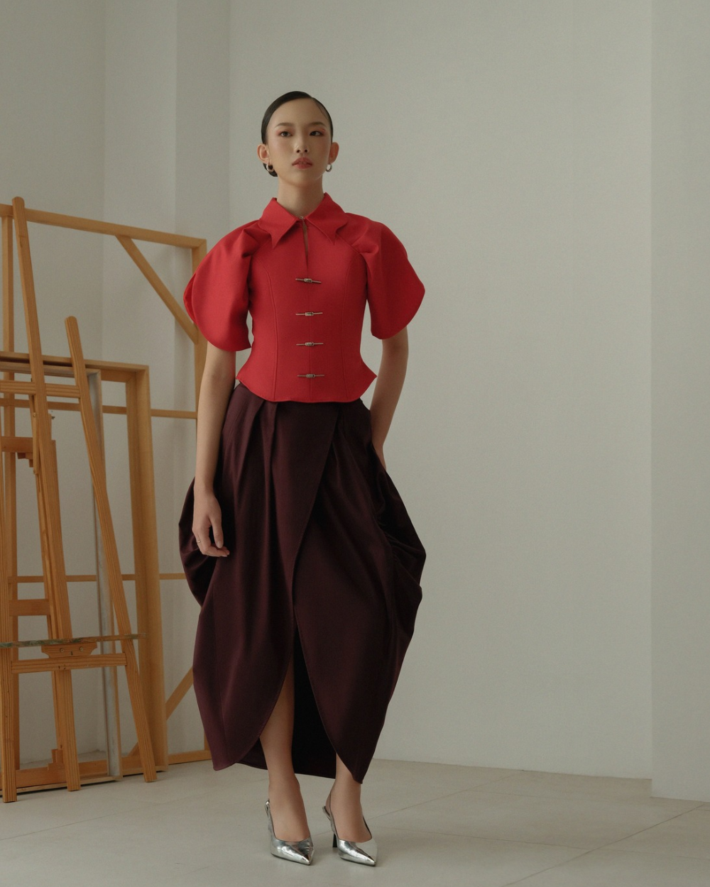 Jolie Top (non-crop) Red