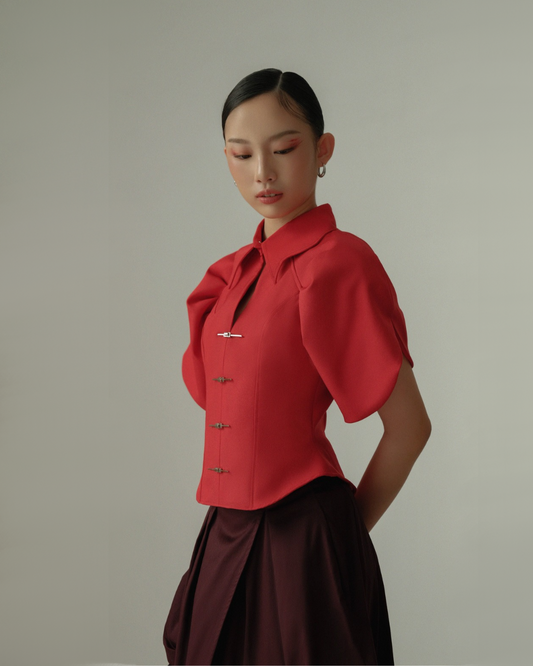 Jolie Top (non-crop) Red